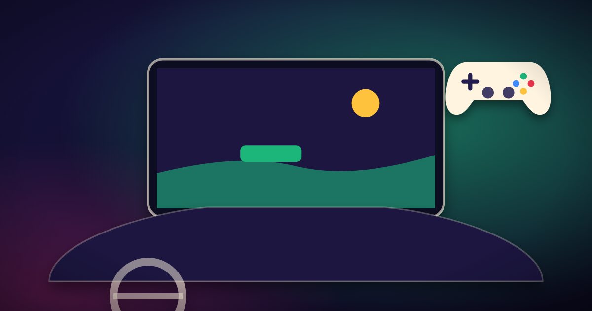 A car dashboard screen running a mobile game, with a steering wheel in front